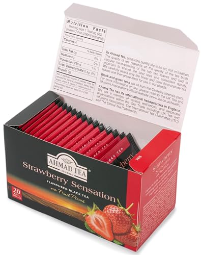 Ahmad Tea Strawberry Sensation - Fruit-Flavoured Black Tea (20 Teabags) 6