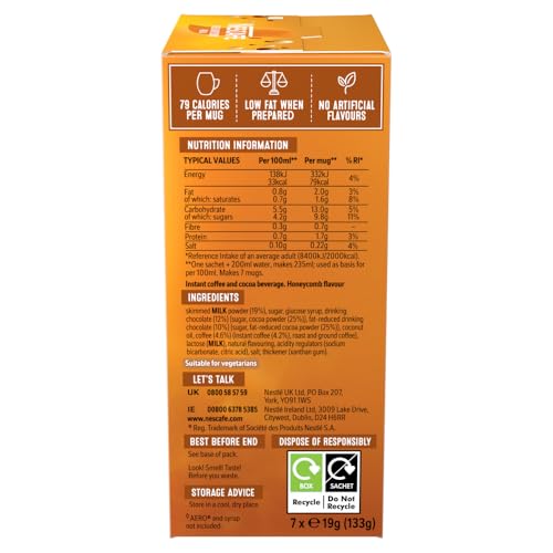 NESCAFÉ Aero Golden Honeycomb Mocha - 7 Sachets Instant Coffee Drink