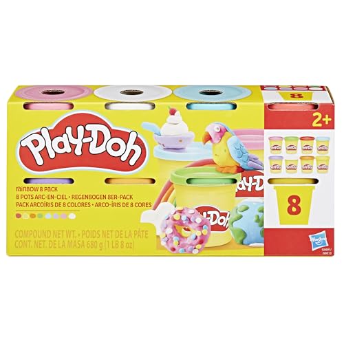 Play-Doh 8 Pack Rainbow Colours - 85 Gram Cans for Kids Ages 2+ 3