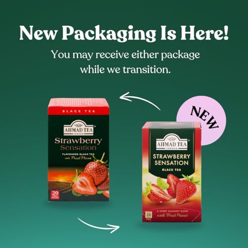 Ahmad Tea Strawberry Sensation - Fruit-Flavoured Black Tea (20 Teabags) 5