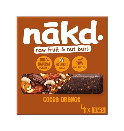 Nakd Cocoa Orange Natural Fruit & Nut Bars - Vegan, Gluten Free, No Added Sugar - 12 Pack 8