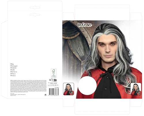 Boland Angry Louis 86083 Long Black and White Synthetic Wig 7