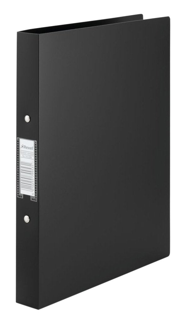 Rexel A4 Budget Ring Binder - Black, 25mm O-Ring Capacity, Pack of 10 | Model 13422BK