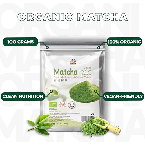 Double Dragon 100g Organic Matcha Green Tea Powder | Premium Grade | Antioxidant-Rich | Vegan 5