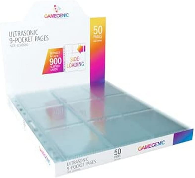 Gamegenic Ultrasonic 9-Pocket Card Pages for Ring Binders – 50 Pages