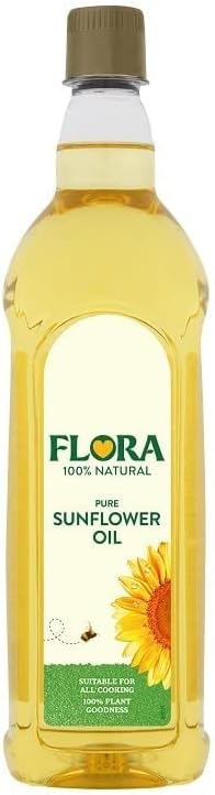Flora Pure Sunflower Oil with Vitamin E - 100% Natural, High Smoke Point Cooking Oil, 1L 3