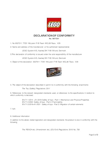 LEGO Speed Champions McLaren F1 Team MCL38 Race Car Toy with Collectible Driver Minifigure - Building Set for 10+ 13