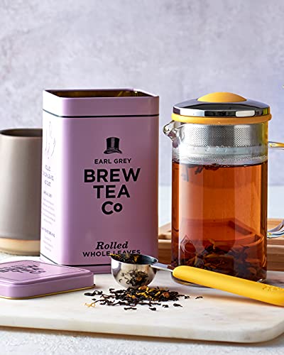 Brew Tea Co Earl Grey Loose Leaf Black Tea - Light & Fragrant, Bergamot Infused | 150g Tin 10