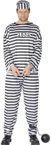 Smiffys Men's Convict Costume - Medium