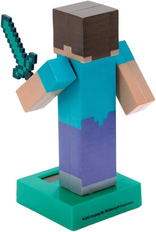 Puckator Minecraft Solar Pal Series - Steve Solar-Powered Dancing Figure (FF139) 4
