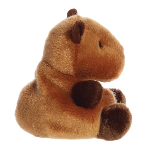 Aurora Palm Pals Sid Capybara 5In Soft Toy - Brown Plush, Eco-Friendly Bean Filled Plush for Babies & Kids 7
