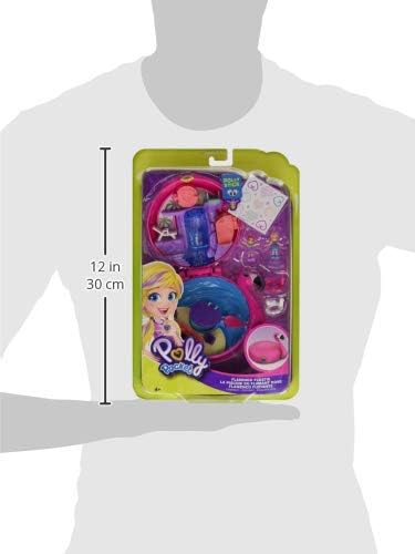 Polly Pocket Pocket World Flamingo Floatie Compact with Surprise Reveals, Micro Dolls & Accessories - Ages 4-10