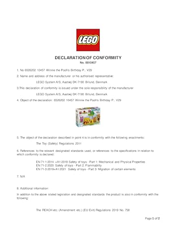 LEGO DUPLO Disney Winnie the Pooh’s Birthday Party Building Toy - 22-Piece Set for Toddlers 18 Months+ 13