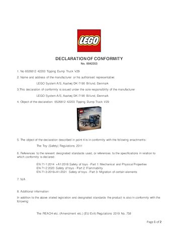 LEGO Technic Tipping Dump Truck Toy with Steering & Moving Dump Box - 462 Pieces for Ages 9+ 14