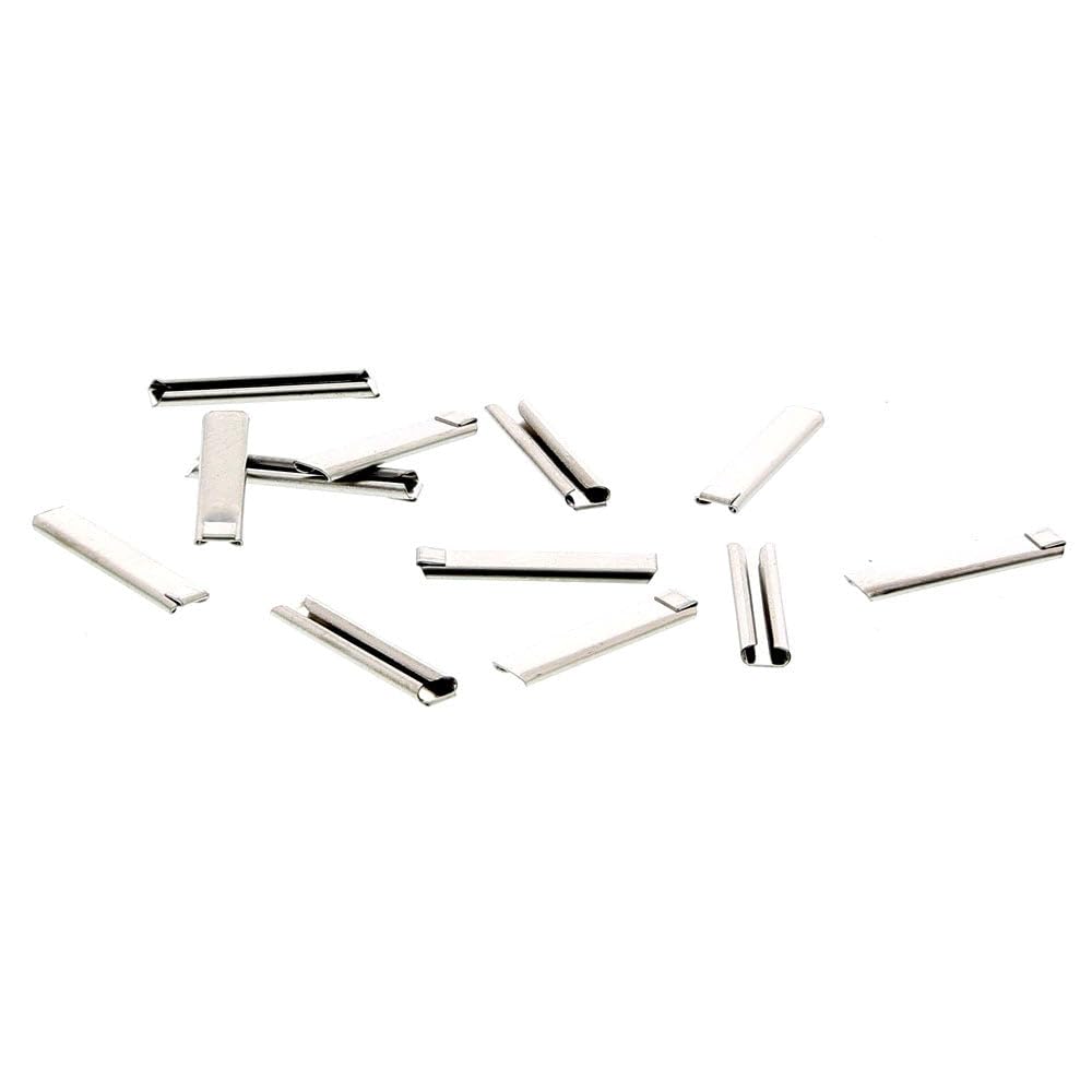 Hornby R910 Model Train Track Fishplates - Pack of 12 | Plastic, Silver | For Flexible/Semi-Flexible Track