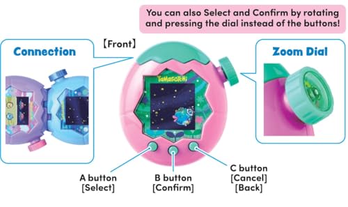 Bandai Tamagotchi Paradise Digital Pet - Electronic Interactive Toy with Zoom Function, Sky Shell, Ages 8+ 14