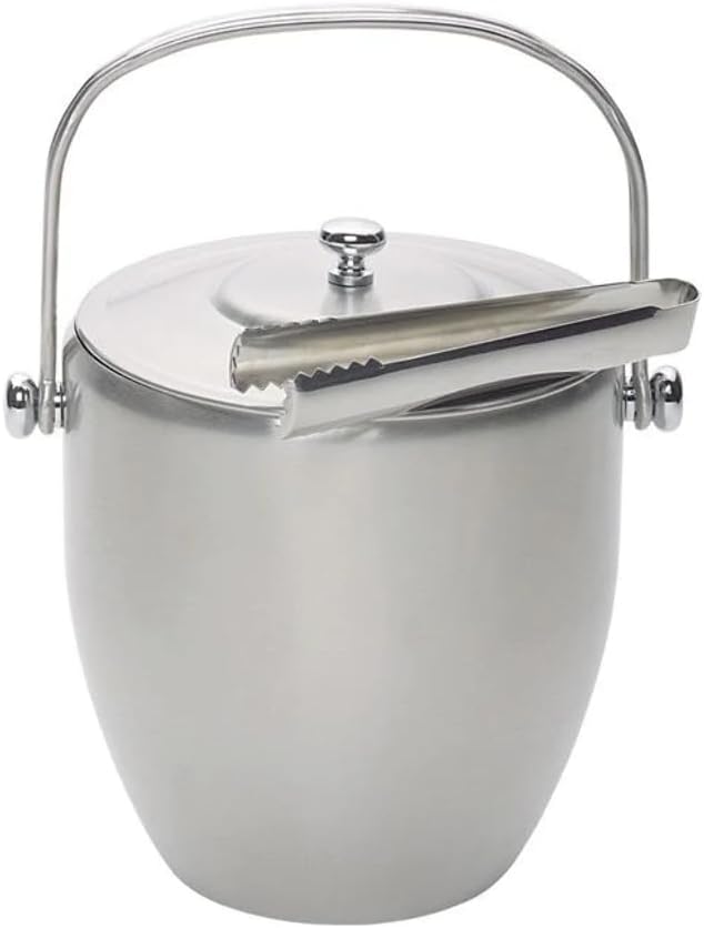 BarCraft - Stainless Steel Ice Bucket with Lid and Tongs - Stylish Ice Container for Cocktails and Drinks 7
