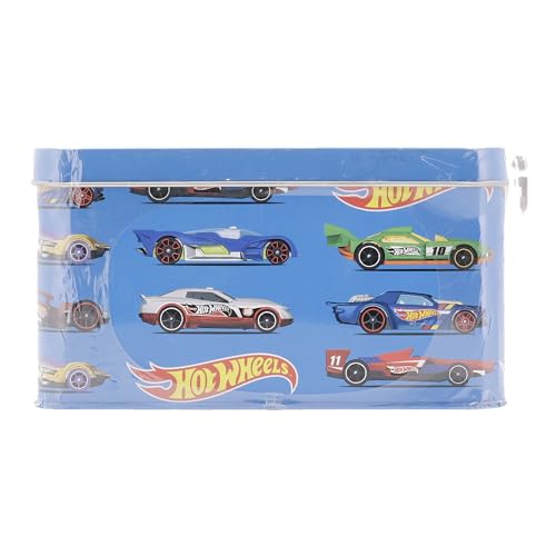 Theo Klein 2883 Hot Wheels Storage Case - Metal Tin with 18 Compartments for 1:64 Scale Cars - Ages 3+ 7