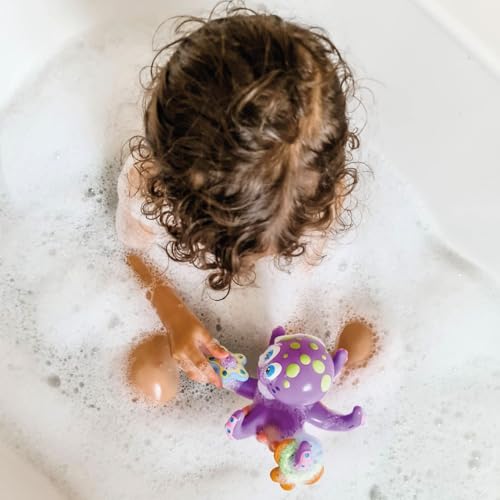 Nuby Octopus Floating Bath Toy - 3-Ring Toss for Sensory Play 10