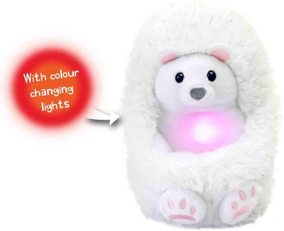 Curlimals Perry Polar Bear Arctic Glow Teddy Bear - Interactive Light-Up Plush Toy for Kids 3