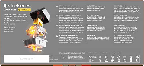 SteelSeries Apex 9 Mini - Optical Mechanical Gaming Keyboard - 60% Compact Form Factor - Swappable OptiPoint Switches 22