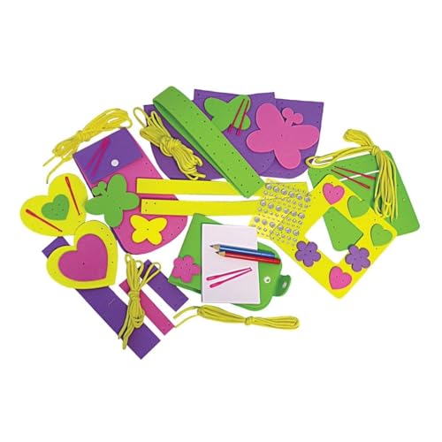 Galt First Sewing Kids Craft Kit with Pencil Case, Purse & Frame - Foam Sewing Set for Children 13