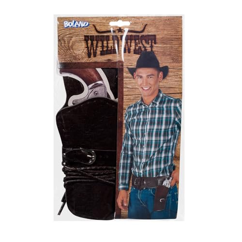Boland Cowboy Holster and Belt Set - Brown Imitation Leather 4