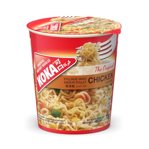 Koka Original Chicken Flavour Oriental Style Instant Noodles 12 Cups (70g Each) 6
