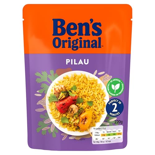 Ben's Original Pilau Microwave Rice, Bulk Multipack 6 x 220g Pouches 8