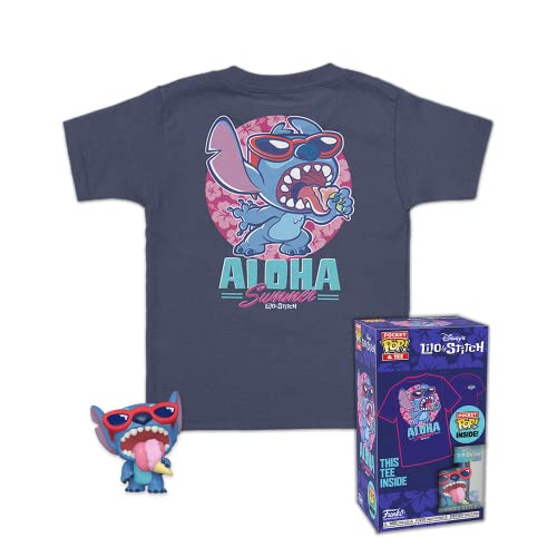 Funko Pocket POP! &amp; T-Shirt: Disney – Summer Stitch – S – für Kinder und Kinder – Na