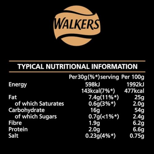 Walkers Sensations Balsamic Vinegar & Caramelised Onion Sharing Crisps 150g 6