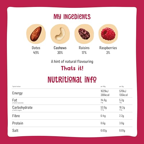 Nakd Berry Delight 35g Fruit & Nut Snack Bar - Case of 48 Raw, Vegan, Gluten-Free Bars 6