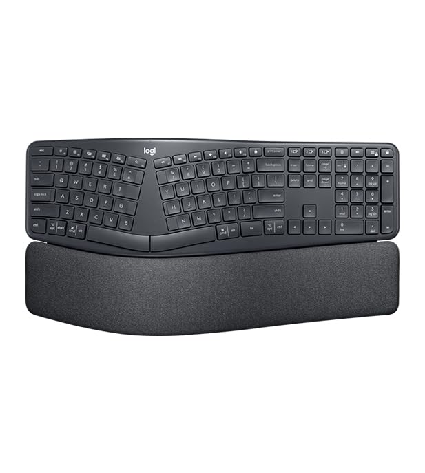 Logitech ERGO K860 Wireless Keyboard - Ergonomic Design | QWERTY Layout | Graphite 1