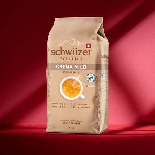 Schwiizer Schüümli Crema Mild - 100% Arabica Coffee Beans, Light Roast, Rainforest Alliance-Certified, 1kg 6