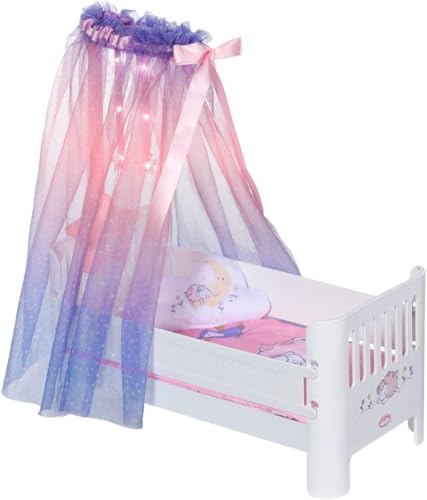 Baby Annabell Sweet Dreams Bed - Light-Up Canopy with Lullaby & Bedding Set 14