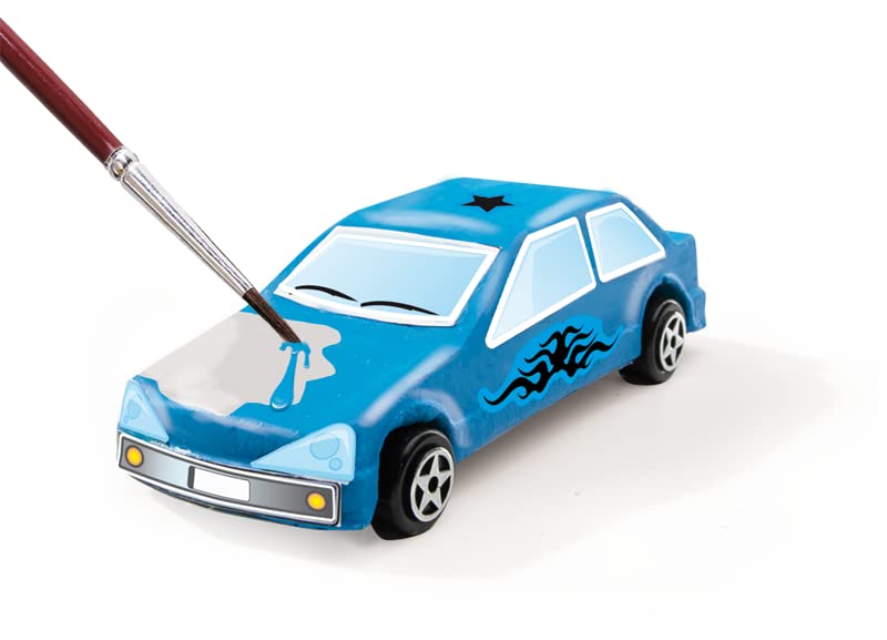 SES Creative 01401 Casting and Painting Cars Figure Kit | Ages 4-8 | Includes Plaster & 6 Paints 4