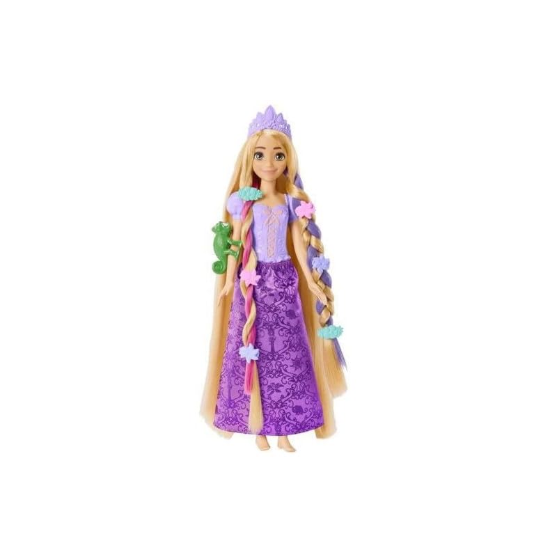 Disney Princess Rapunzel Doll with Color-Change Hair Extensions and Styling Accessories 12