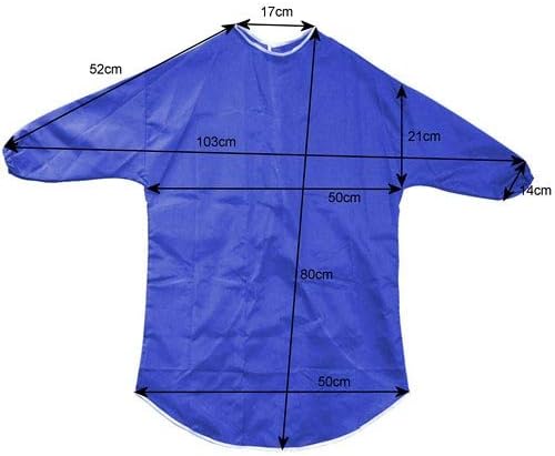 Baker Ross EV790Z Long Sleeved Apron - Pack of 1, LARGE Wipe-Clean Coverall for Kids