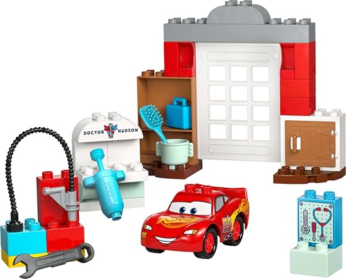 LEGO DUPLO Disney and Pixar Cars McQueen's Visit to Doc's Garage - Buildable Race Car Playset for Toddlers 2+ 8