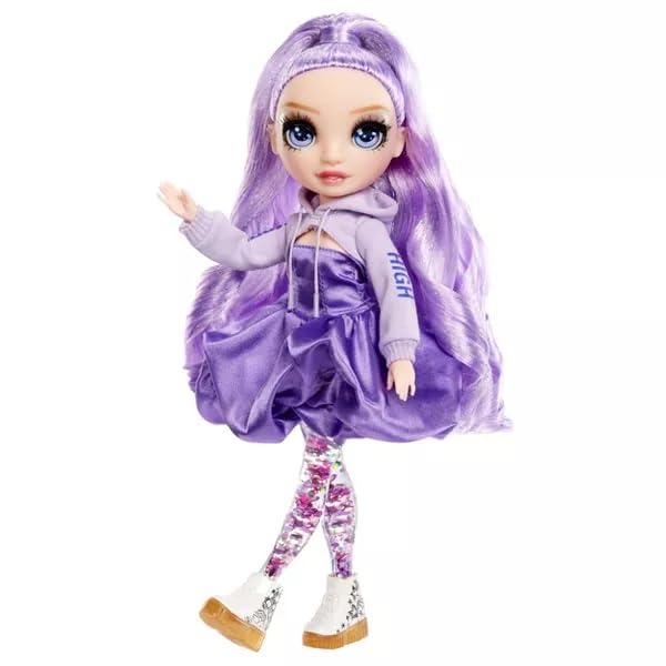 Rainbow High Sparkle and Shine Viola Purple 28 cm Fashion Doll with Liquid Sparkles in Legs 5
