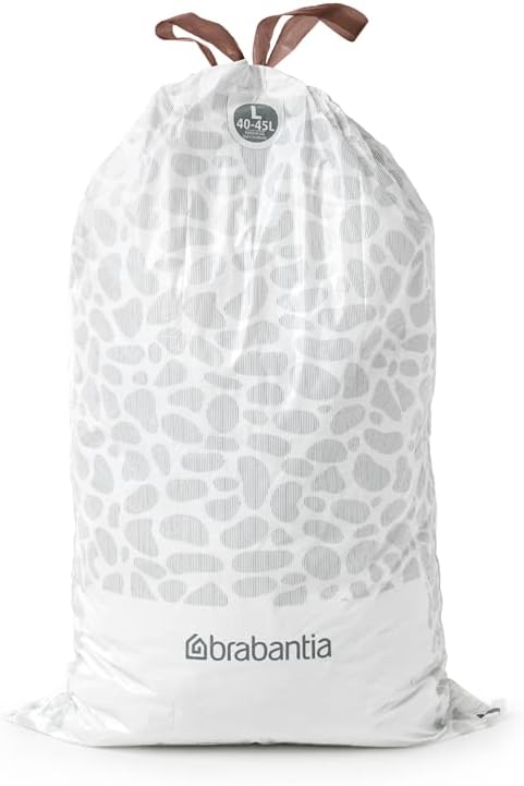 Brabantia - PerfectFit Bin Liners (Size L/40-45 Litre) Thick Plastic Trash Bags