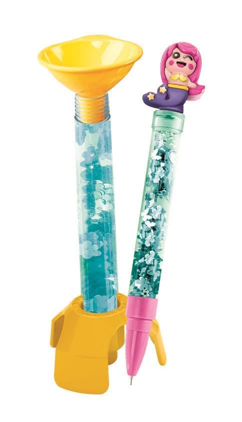 Clementoni Idea – Create Your Pens: Magical Mermaids, Custom Pen Laboratory Craft Kit for Kids 6+