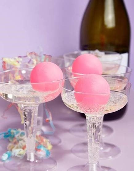 Talking Tables Prosecco Pong Drinking Game | Adult Party Game | Includes 12 Glasses & 3 Pink Balls