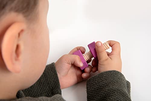 TickiT Rainbow Wooden Nuts & Bolts Pack - Educational Toddler Toy for Fine Motor Skills 13