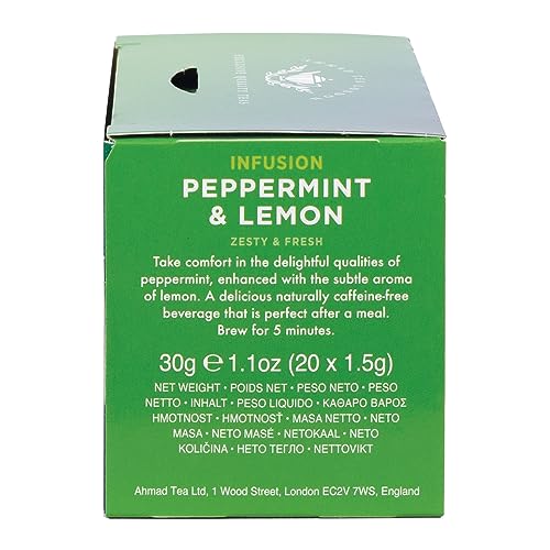 Ahmad Tea Peppermint & Lemon Fruit & Herbal Infusion - 20 Tea Bags 8