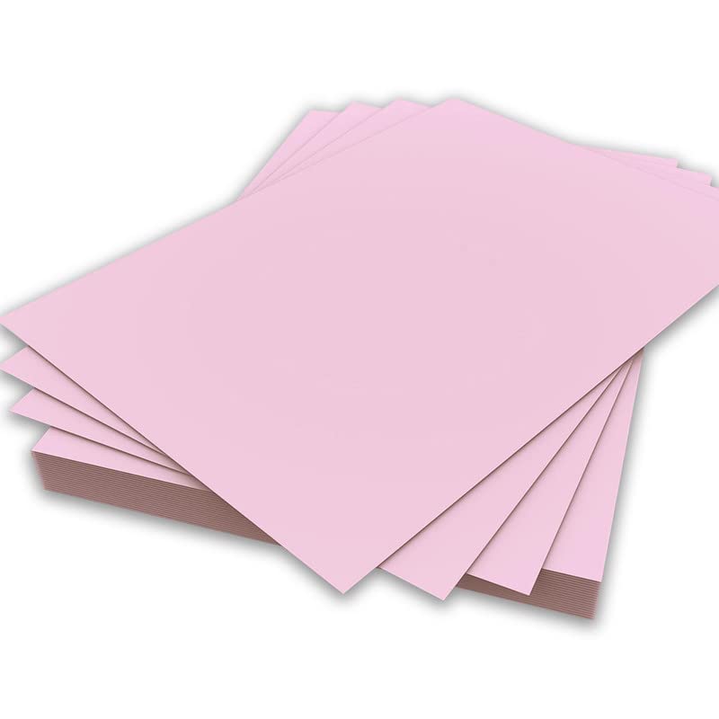 Habercrafts A4 Light Pink Coloured Paper 80gsm Double Sided Printer Paper | 100 Sheets