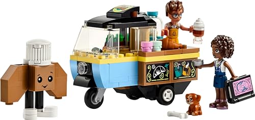 LEGO Friends Mobile Bakery Food Cart - Building Set with 2 Mini-Dolls & Dog Figure for Kids 6+ 10