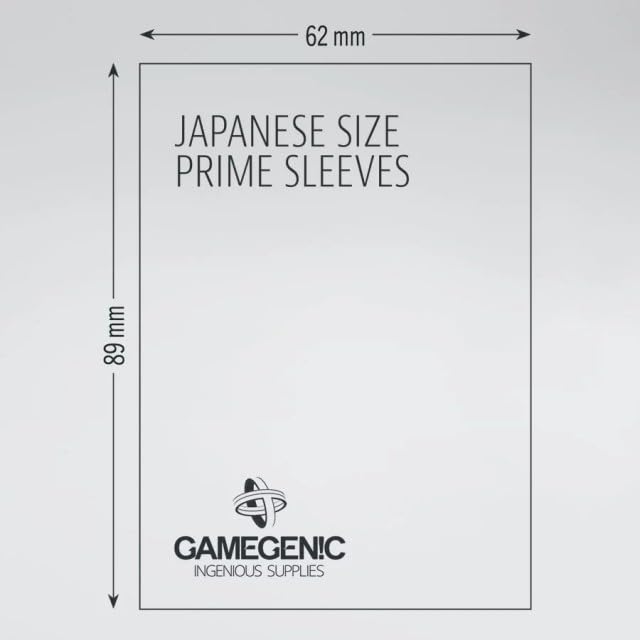 Gamegenic Prime Japanese Sized Sleeves Green - Multi-Language Compatible (63x88 mm)