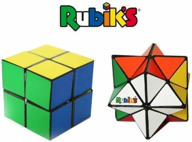 Rubik's Magic Star Puzzle 2 Pack - Transformable Fidget Toy for Kids & Adults