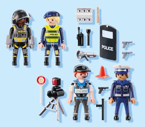 Playmobil Action Heroes Police Figure Set - Role Play Toy for Kids 4+ 4